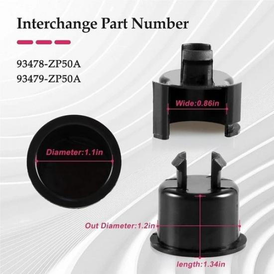 Left & Right Rear Tail Gate Hinge Bushing Kit Fit For 2005-2018 Nissan Frontier