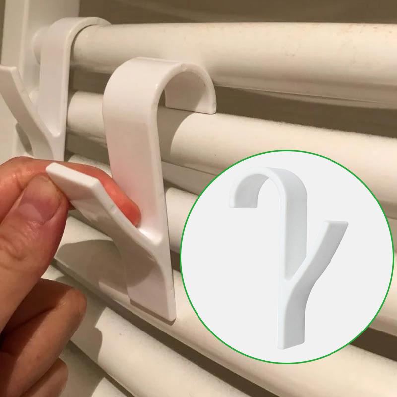 Over Door Hooks No Drilling Hanger Rack for Clothes Bags Towels Radiator Hook Round Rod Hanging Holder