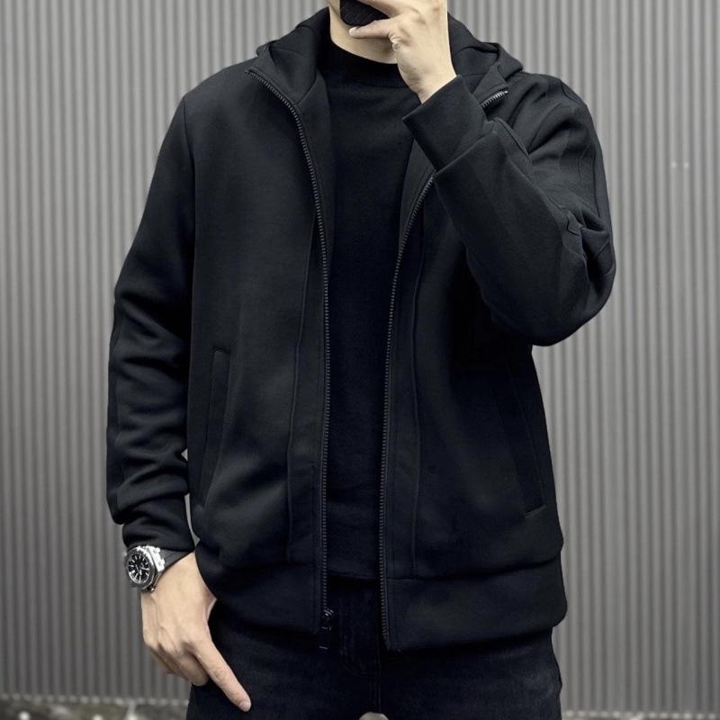 

Men s Casual Hooded Jacket - Comfortable & Versatile for Spring & Autumn 4XL (suggested 190-210 jin) чорний