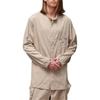 Y-3 Nylon Twill Overshirt Solid Color Half High Neck Loose Jacket Men jackets Beige IV8022