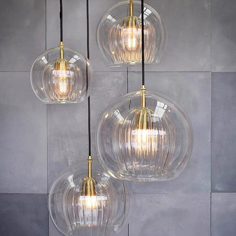 Nordic Minimalist Glass Ball Pendant Light for Cafe, Restaurant, Bar, Window, or Bedside.