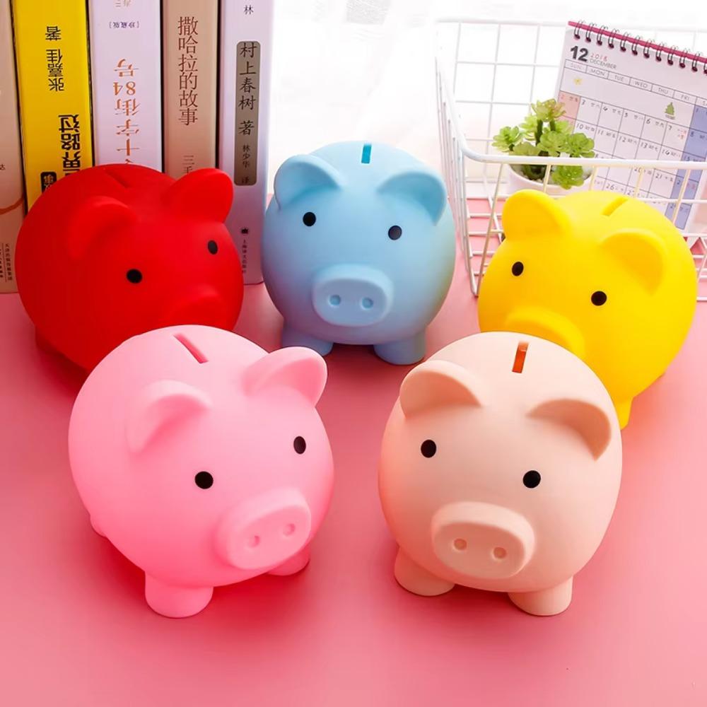 Piggy Bank,Unbreakable Plastic Money Bank,Coin Bank for Girls and Boys,Medium Size Piggy Banks, Practical Gifts for Birthday, Easter, Christmas (Pink)