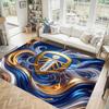 Leeds United Football Design Crystal Velvet Carpet Cozy Non?Slip Printed Rug For Bedroom Living Room Entrance