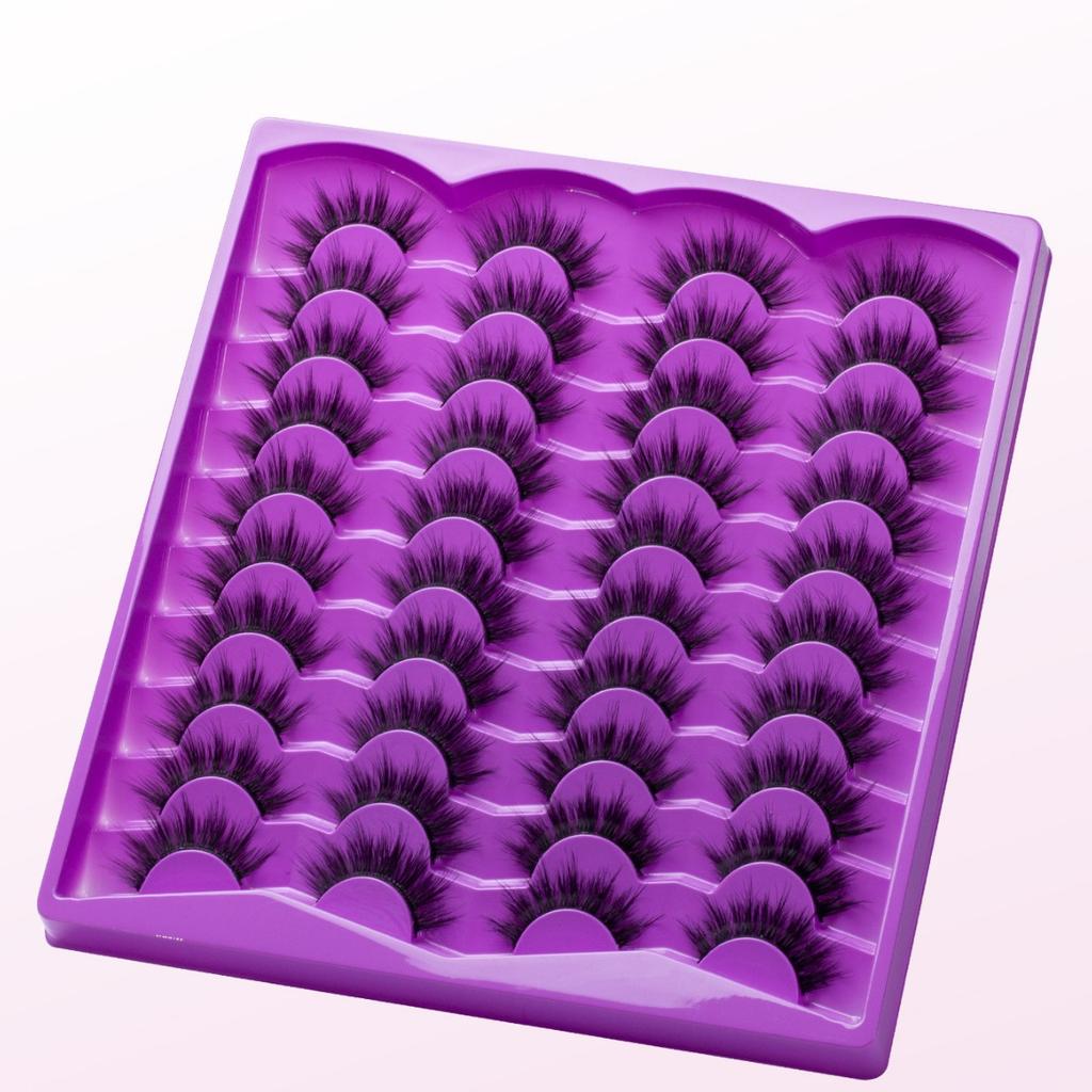 Large Capacity Of False Eyelashes, Naturally Thick Chemical Fiber False Eyelashes 20 Pairs Of False Eyelashes