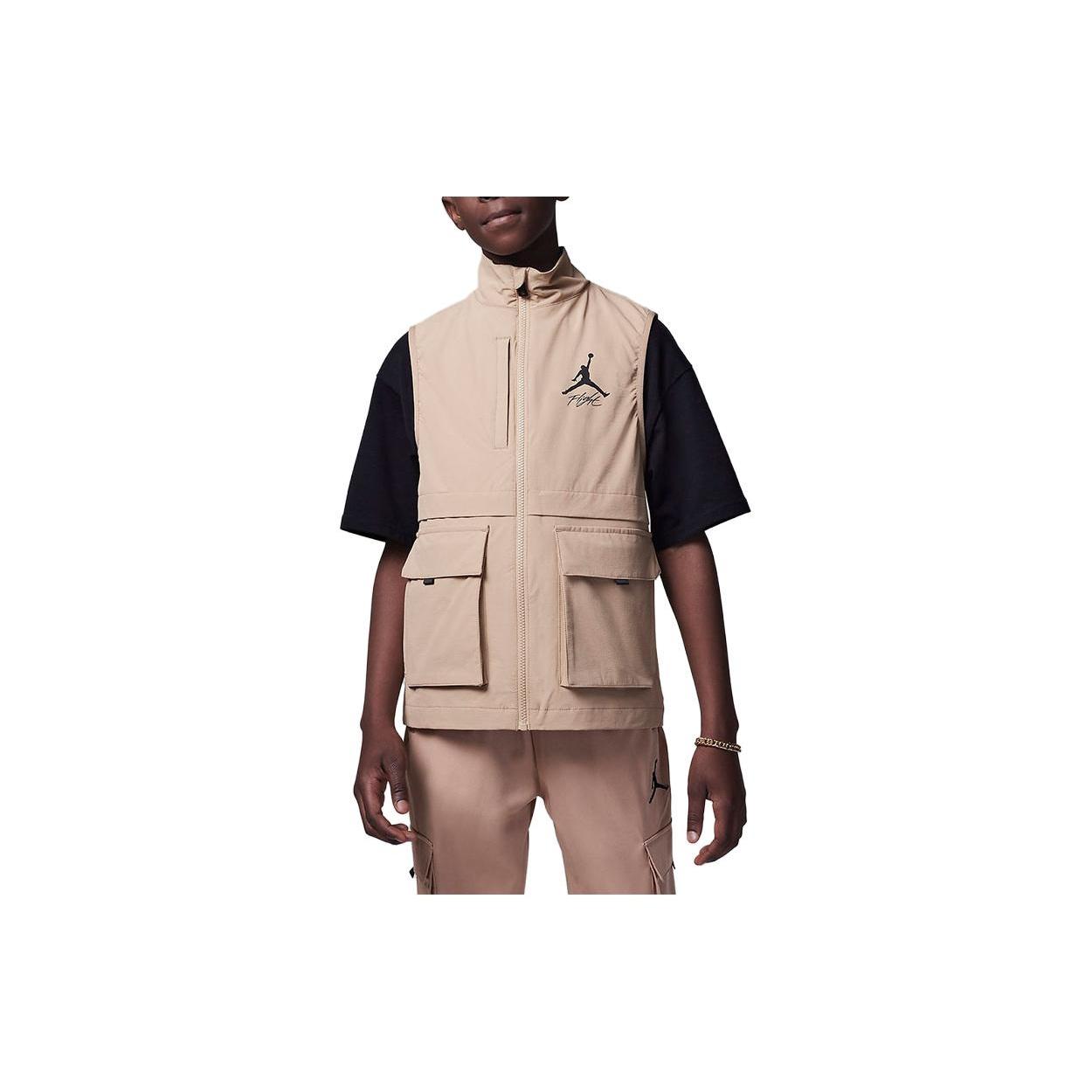 (GS) Air Jordan Outwear Cargo Vest Brown Kids FV3154-200 L