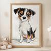Cute Jack Russell Terrier - Poster for Children Cute Jack Russell Terrier - Poster for Children, 30X40 Cm, Unframed, Premium Canvas On Stretcher