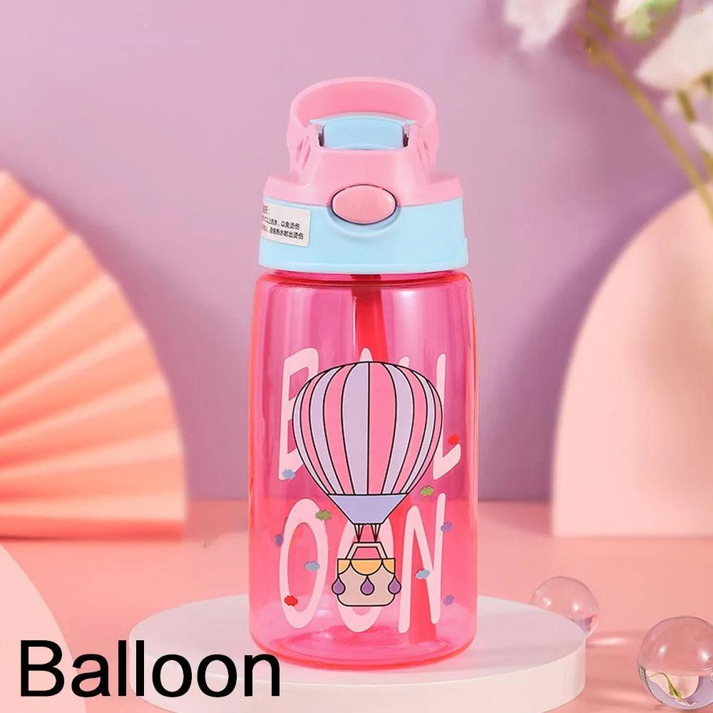 1PC Kids Water Sippy Cup Kids Water Bottle with Straw and Handle Portable Drinking Bottle Cup Children
