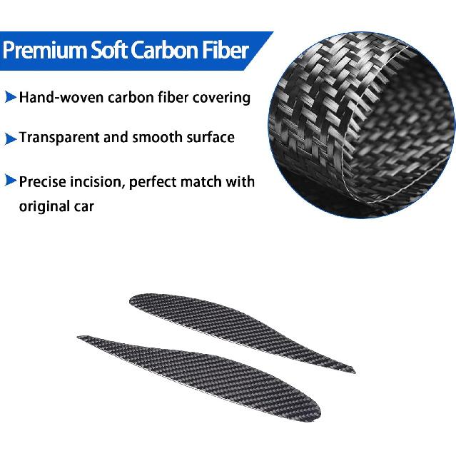 Soft Carbon Fiber Hood Vent Cover Trim Fit for Toyot@ Supra GR A90 A91 MK5 2019-2025, Headlight Side Vent Outlet Cover Trim, Side Air Conditioning