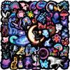 50/100 Stück Neon Trauhafte Tieraufkleber, Wasserdicht DIY für Tasse Scrapbook Notizbuch Koffer Helm Gitarre Handy Laptop Aufkleber