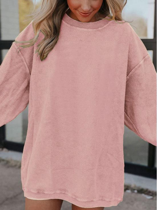 2025 European & American Casual Crew Neck Long-sleeved Pullover Sweatshirt - Autumn/Winter Fashion