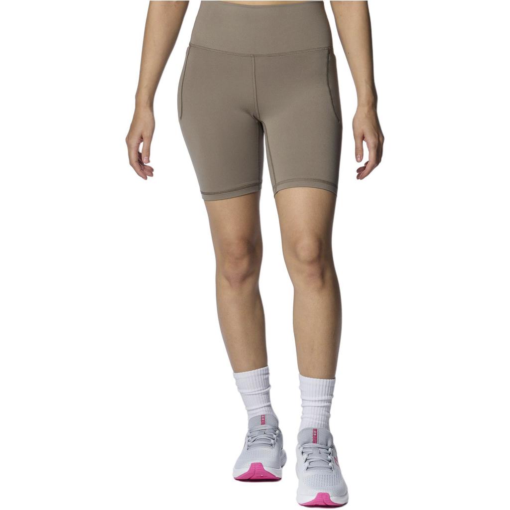 Under Armour Solid Color High Waist Slim Fit Sports Shorts Women shorts Gray Brown 1382521-200