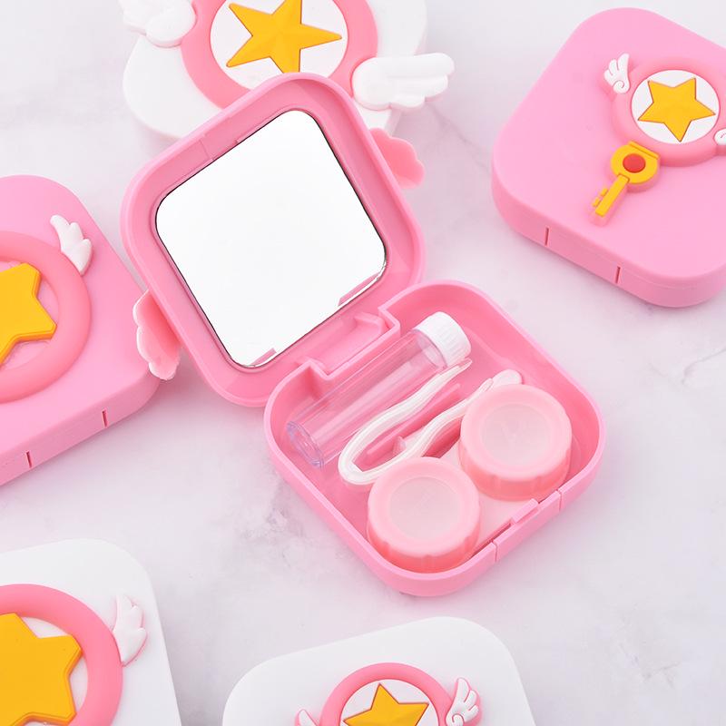 Girly Heart Wings Eyeglass & Contact Lens Case Set