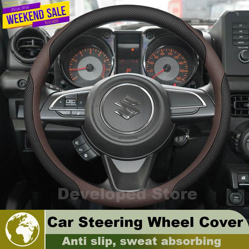 Leather Car Steering Wheel Cover For Suzuki Jimny JB64 JB74 Nomade JC74 -2026 Auto Interior Suzuki jimny Accessories 2026