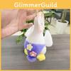Plush Goose Sweet Stuffed Animal Keychain Colorful Pink Yellow Blue Toy Soft