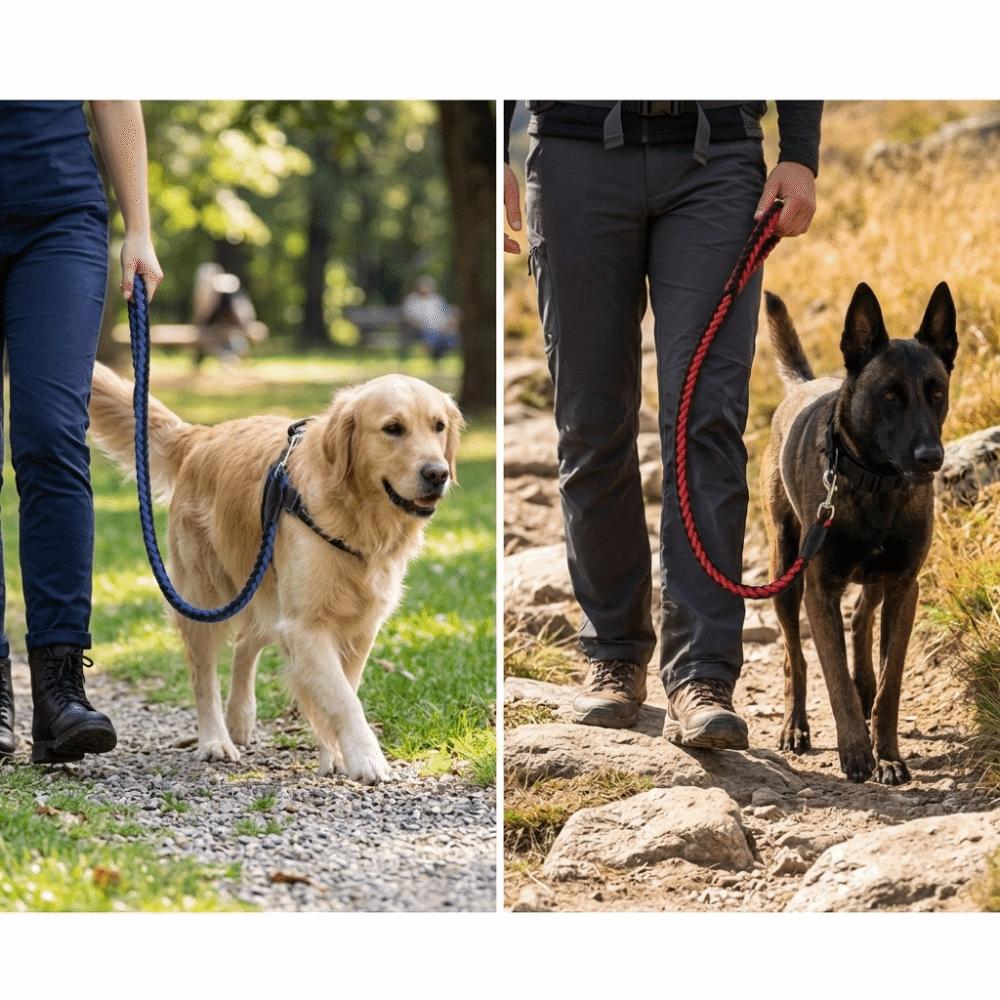 Verstellbare Schlaufe Hund Schlingleine Helle Farbe Haustierseil Komfort Zug Trainierleine Haustiertraining
