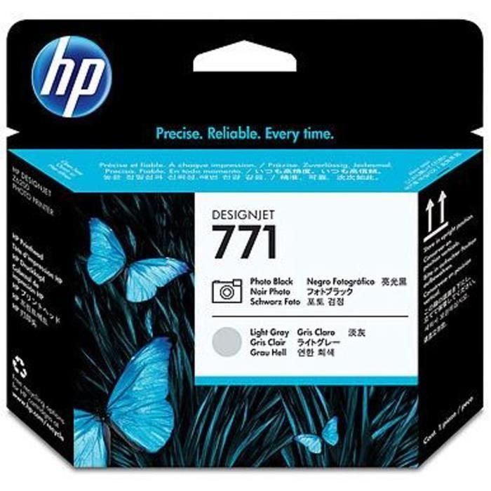Tête d'impression HP 771 - Pack de 1 - Noir / Gris clair - Jet d'encre