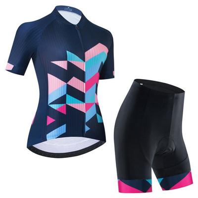 Womens Cycling Jersey Shorts Set Breathable Quick-Dry Bike Outfit Road Mountain Riding