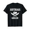 T Shirt With Gerunisex Text Auftragsgriller Language Vintage Slightly Casual Designer Clothes Fashion Soft Breathable Homme