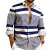Herren Business Casual Langarm Gestreiftes Hemd für Arbeit Alltag