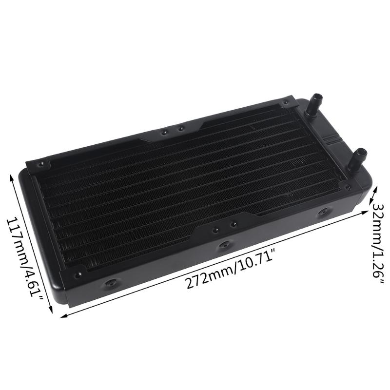 Water Cooling Computer Radiator 10 Pipe Aluminum Heat Exchanger Liquid Cooling Heat Sink for CPU PC Water Cool System