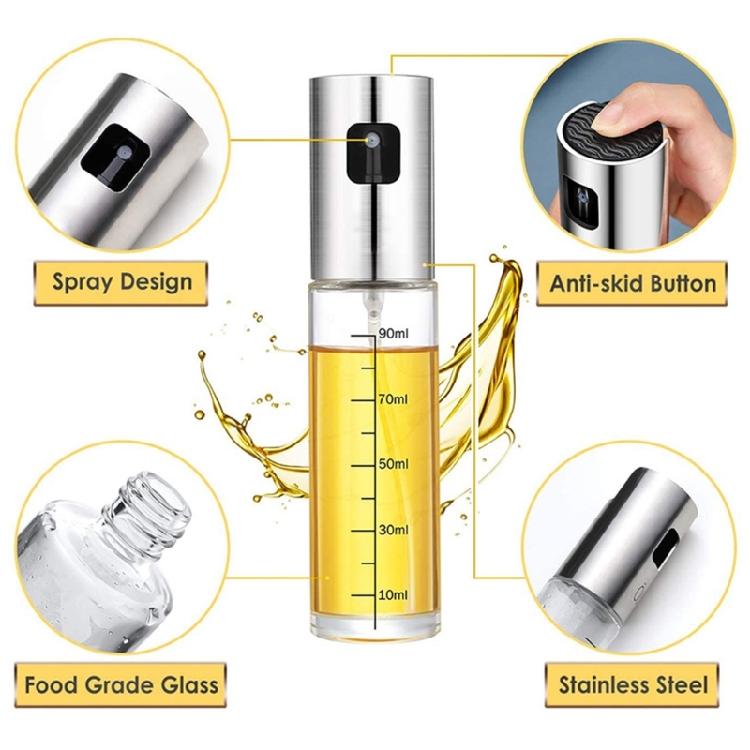 3/4/5Pieces Oil-Spritzer Air Fryer Press Type Refillable Olive-Oil-Sprayer Tool