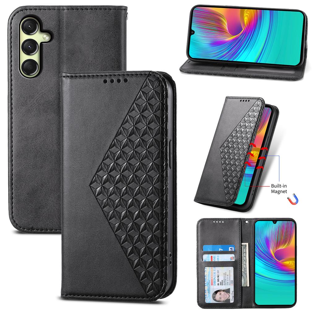 For Samsung Galaxy A16 5G/A16 4G Case Calf Texture PU Leather Phone Cover with Wallet