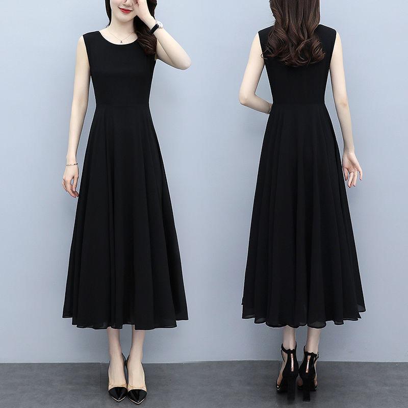 2025 High-End French Casual Sleeveless Little Black Dress