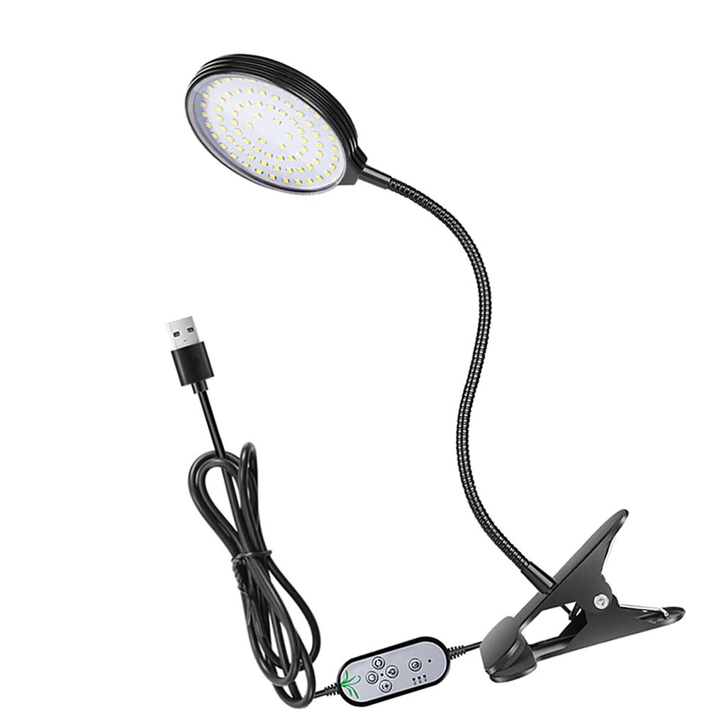 USB Plant Grow Light 78 LEDs Sunlight Full Spectrum Adjustable Desktop Clamp Growing Lamp for Indoor Plants 5 Dimmable