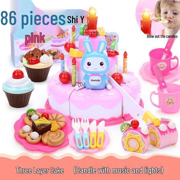 DIY Singing Birthday Cake Candle & Cutting Toy for Kids