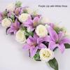43cm Artificial Flowers Rose&lily Wall Arches Decor Artificial Rose Lily Flowers Party Stage Supplies Table Centerpiece Decor