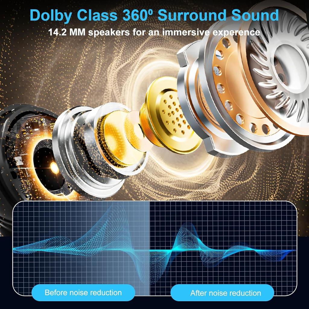 AI Translation Earbuds 164 Languages Translator Headphones Wireless Earphones Bluetooth 5.4 Headphones, Audifonos Traductores Translating Device