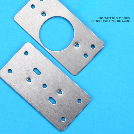 Hinge Repair Plate Rust-Resistant Multi-Hole Easy Installation Stainless Steel Flat Fixing Brace Bracket