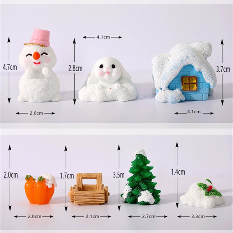 

4 - 20 шт. Мини-фигурки кроликов, светящиеся в темноте, украшение, сказочные кролики, миниатюрные фигурки, животные, садовые украшения, домашний декор своими руками