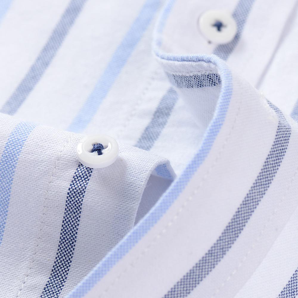 Herren Langarm Oxford Button-Down Hemden Freizeitkleidhemd für Herren Bequem 100% Baumwolle Mehrere Karomuster/Gestreift Herrenbekleidung