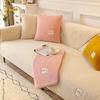 Winter Lambskin Sofa Cushion Thickened Fleece Cushion Non-Slip Leather Sofa Cover Nordic Simple Winter