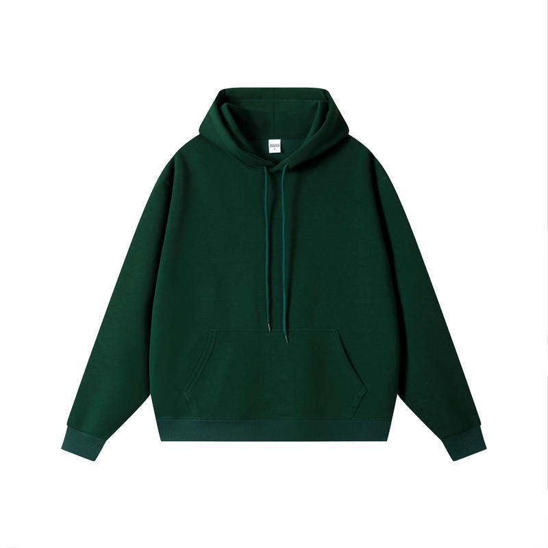 Solid Color Hooded Pullover Sweatshirt Spring Fall Style Unisex Fashion Workwear Hoodie Youth Trend Streetwear