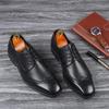 Men's Square-toe Business Formal Leather Shoes Stitched Single Shoes Large-size Fashionable Men's Shoes Chinese-style Men's Comfortable Shoes