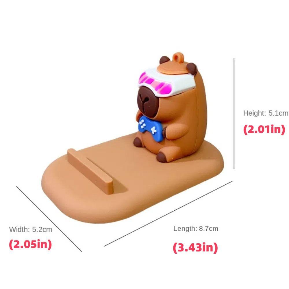 PVC Doll Capybara Phone Holder Figure Model Capybara Cell Phone Bracket Small Gifts