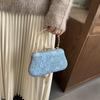 Luxury Polyester Fiber Evening Bags Rhinestone Chain Banquet Bag Clutch Handbag Women