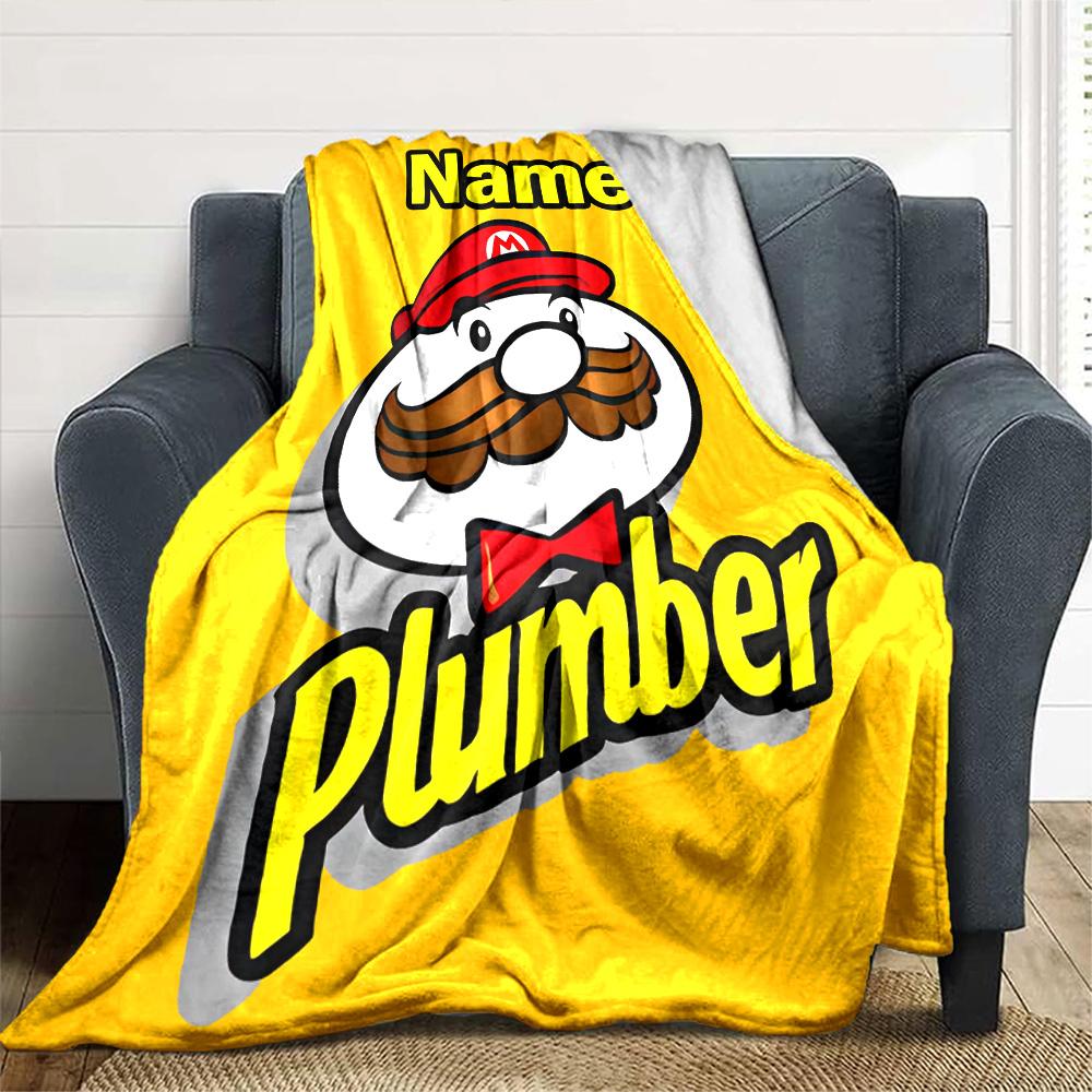 Customiz Name Personality Pringles Blanket Soft &Warm Sofa Office Bed Travel Lunch Break Blanket, Gift Suitable All Seasons