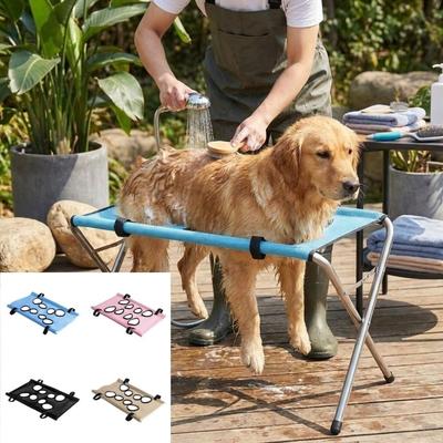 Foldable Pet Grooming Table Cloth Replaceable Accessories Quick-Dry Mesh Pet Bathing Stand Cloth Breathable Non-Slip