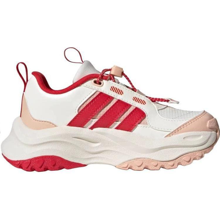 New Adidas Maxxwavy Anti Slip Wear Resistant Low Top Kids' Running Shoes White Red Kids' JS3086