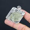 Mothers day Deal 925 Silver Natural Moss Prehnite Handmade Wedding Boho Pendant