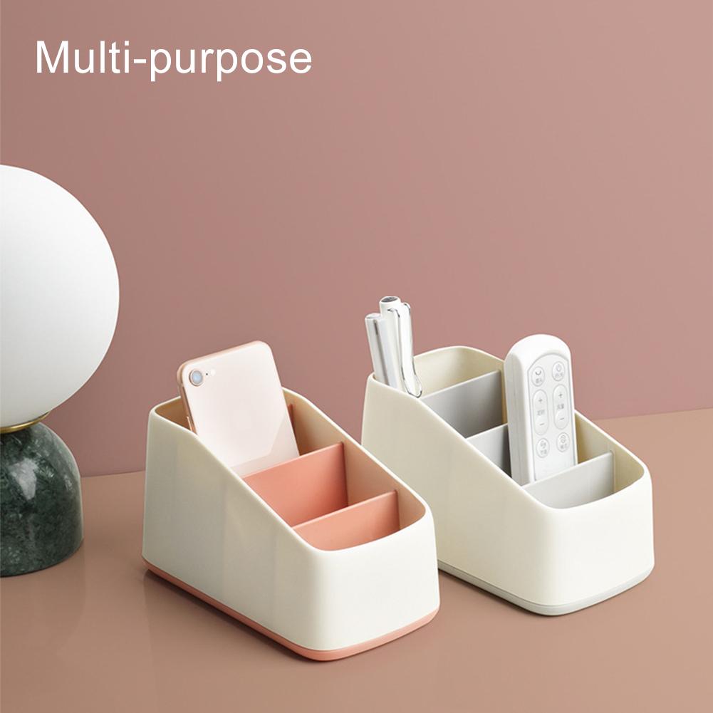 1PC Multi-function Plastic PP Desktop Storage Box Case 4 Grid Sub-grid Make up Cosmetic Holder Desk Pen Pencil Organizer