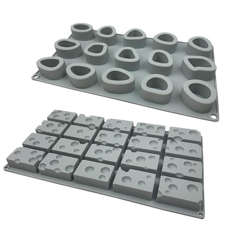 15/20 Hole Cheese Silicone Mold Fondant Cake Mold Cake Decoration Accessories Bakeware DIY Chocolate Baking Tools