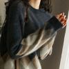Women's Sweater Red Plaid Knit Tops for Woman Graphic Round O Neck Pullovers Jumper Winter Thermal Blouse Korean Style Clothes
