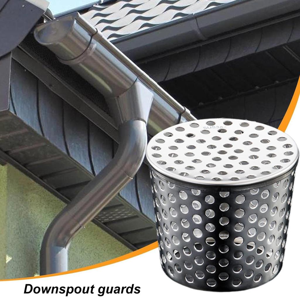 50-100mm Drain Downspout Protectors Strainer Stainless Steel Gutter Guard Protection Gutter Protector From Leaves Drain Cover