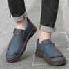 Men's Leather Boots Zipper Low Top Casual Shoes Outdoor Driving Handmade Shoes 39-48