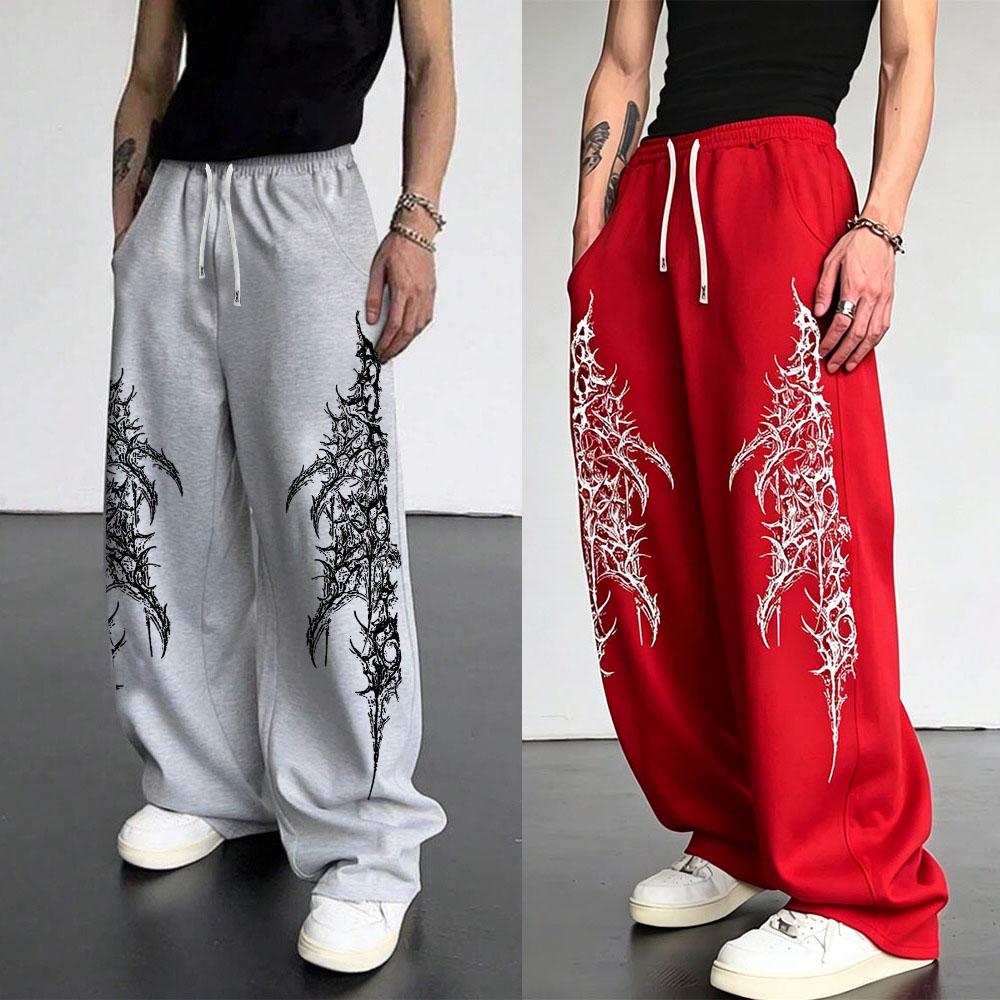 Europäische und Amerikanische Herren Freizeit Sport Gerade Hosen Street Trend Kordelzug Taille Jogginghosen