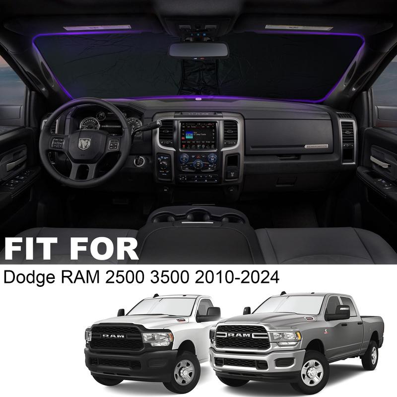 For Dodge RAM 2500 3500 2010-2024 Car Windshield Sunshade Cover Front Window Sun Shade Visor UV Protector Car Accessories
